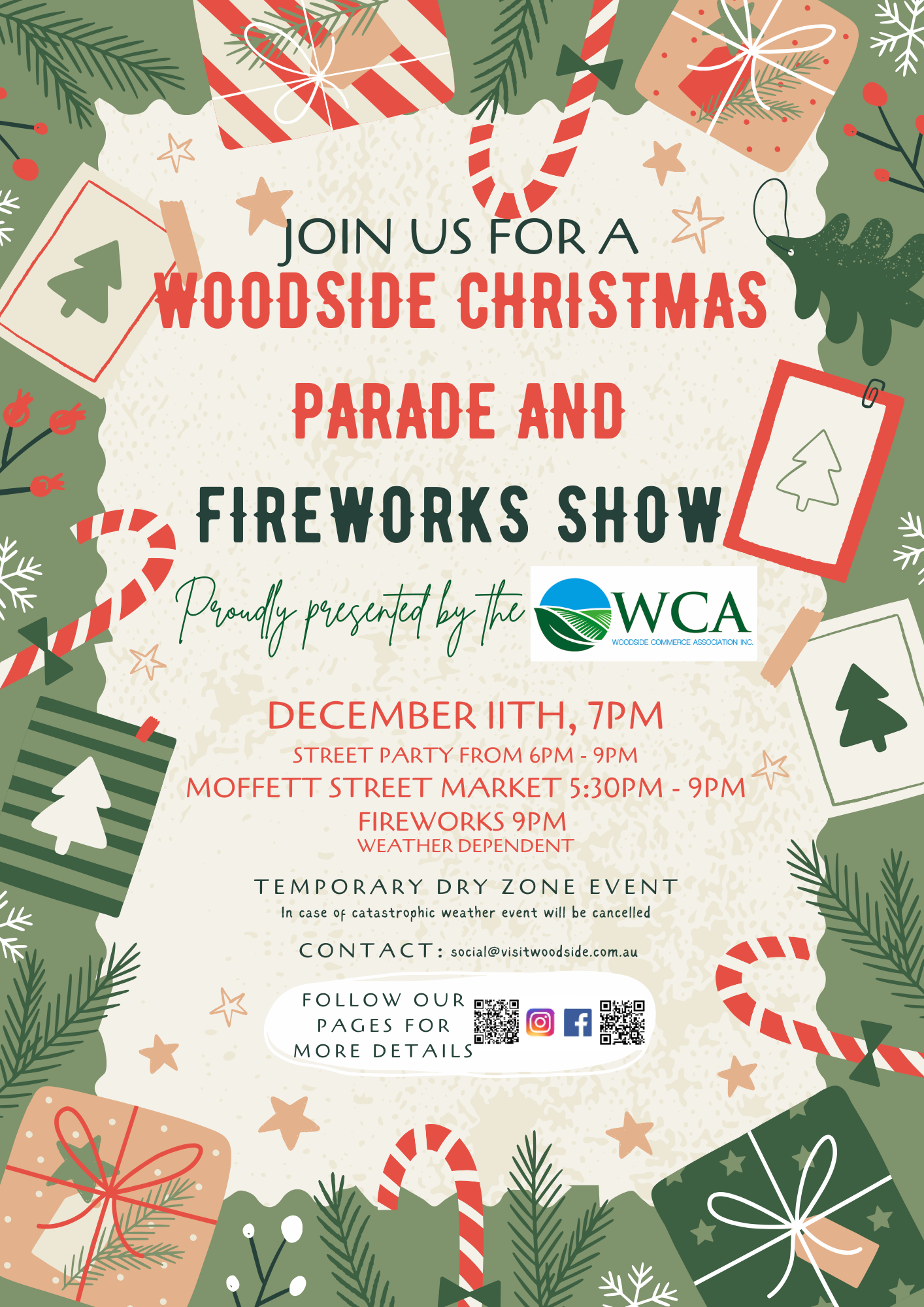 Woodside Commerce Christmas Flier